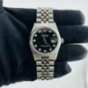 Rolex Datejust AM Black / White Diamond Markers Dial on D-Link Jubilee Ref 16030