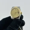 Rolex Datejust Champagne Stick Dial on D-Link Jubilee Ref 68273 with Papers 1987 - Image 3