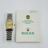 Rolex Datejust Champagne Stick Dial on D-Link Jubilee Ref 68273 with Papers 1987 - Image 7
