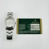 Rolex Oyster Perpetual Silver Stick 369 Dial on Oyster Ref 114200 with Card (Old Green) 2010 - Image 7