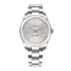 Rolex Oyster Perpetual Silver Stick 369 Dial on Oyster Ref 114200 with Card (Old Green) 2010