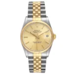 Rolex Datejust Champagne Stick Dial on D-Link Jubilee Ref 16233 with Papers 1991