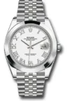 Rolex Datejust White Roman Dial on Jubilee Ref 126300 with New Style Card (green) 2022