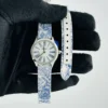 Omega De Ville Mini Tr√©sor Quartz White / Blue Roman markers Dial on Fabric Strap Ref 428.17.26.60.04.001 with Card - Image 2
