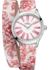 Omega De Ville Mini Tr√©sor Quartz White / Pink Roman Markers Dial on Fabric Strap Ref 428.17.26.60.04.003 with Card