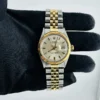 Rolex Datejust Silver / Gold Stick Dial on D-Link Jubilee Bracelet Ref 1601/3 with Service Papers 1969