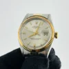 Rolex Datejust Silver / Gold Stick Dial on D-Link Jubilee Bracelet Ref 1601/3 with Service Papers 1969 - Image 2