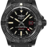 Breitling Avenger Blackbird Volcano Black Matte Dial on Grey military canvas strap Ref V17311AT/BD74 with Card 2021