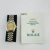 Rolex Datejust Champagne Stick Dial on D-Link Jubilee Ref 68273 with Papers 1993 - Image 7