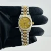 Rolex Datejust Champagne Stick Dial on D-Link Jubilee Ref 68273 with Papers 1993 - Image 2