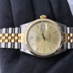 Rolex Datejust Champagne Stick Dial on Jubilee Ref 16013 with Papers 1988