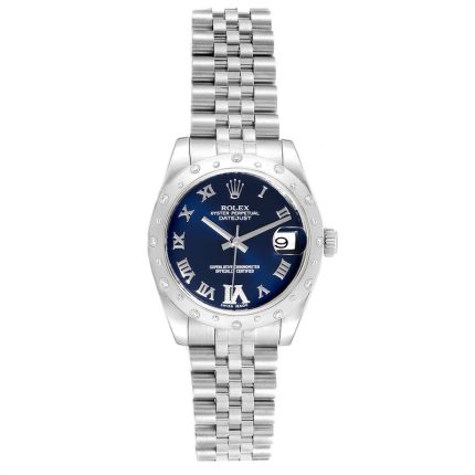 Rolex Datejust Blue Roman Dial on Oyster Ref 178344 with New Style Card Green  2021
