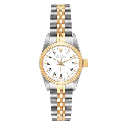 Rolex Oyster Perpetual  White Dial on Jubilee Ref 67193 with Papers  1990