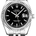 Rolex Datejust Black Dial on Jubilee Ref 179174 with Card Old Green  2007