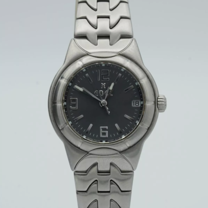 Ebel Type E Black Dial Ref 9087C21 with Papers