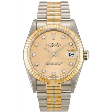 Rolex Datejust Gold Dial on President Ref 68279 with Papers  1994