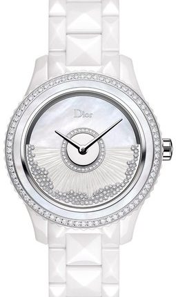 Christian Dior VIII Grand Bal Og White Ceramic Diamond Dial on Ceramic Ref CD124BE4 with Papers