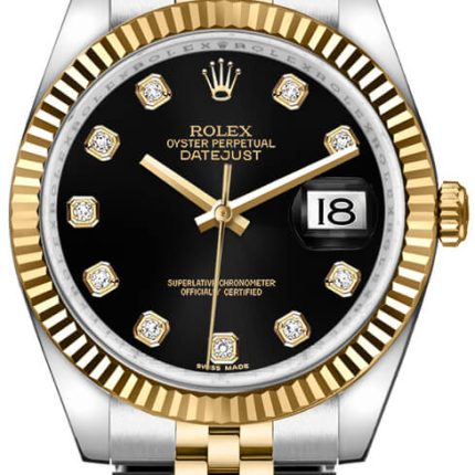 Rolex Datejust Black Diamond Dial on Jubilee Ref 116233 with New Style Card White  2017