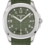 Patek Philippe Aquanaut Khaki Green Dial on Strap Ref 5168G-010 with Papers  2021
