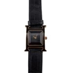 Hermes H Black Dial on Leather Ref HH1.270B with Papers