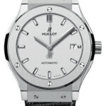 Hublot Classic Fusion White Dial on Leather Strap Ref 511.NX.2611.LR with Card  2019