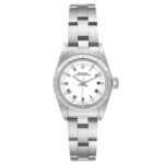 Rolex Oyster Perpetual  White Roman Dial on Oyster Ref 67230 with Papers  1997