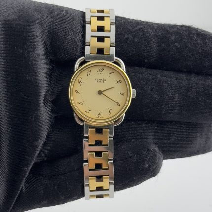 Hermes Arceau Champagne  Dial on H Link  Ref AR3.220