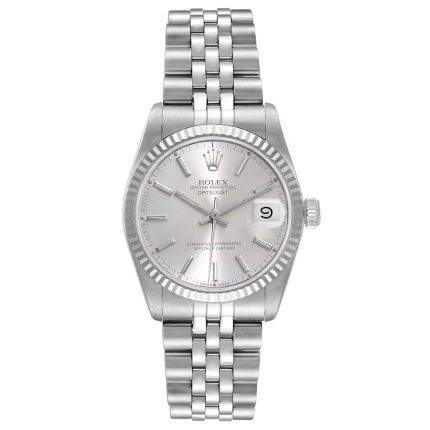 Rolex Datejust  Silver Stick Dial on Jubilee Ref 68274