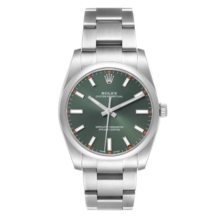Rolex Oyster Perpetual  Olive Green Index Dial on Oyster Ref 114200