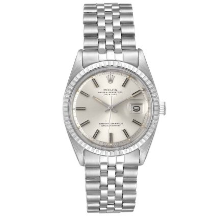 Rolex Datejust  Silver Stick Dial on Jubilee Ref 1603/0 with Service Papers
