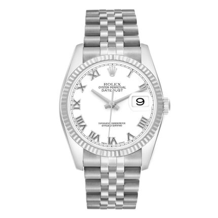 Rolex Datejust White Roman Dial on Jubilee Ref 116234