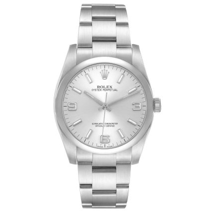 Rolex Oyster Perpetual  Silver Dial on Oyster Ref 116000 with Card Old Green  2014