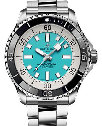 Breitling Superocean B/P Turquoise Dial Ref A17376211L2A1 with Card