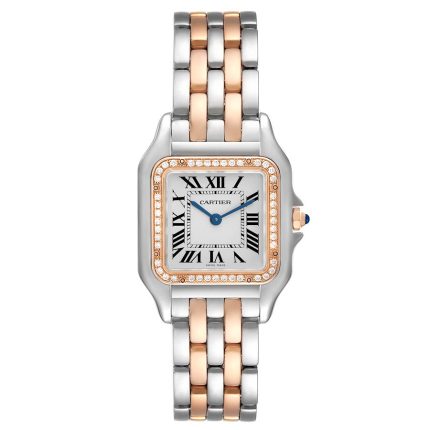 Cartier Panthere Medium Silver Roman Dial on 5 Row Links Ref 4119