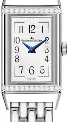 Jaeger Le Coultre Reverso White Arabic Dial on 5 Row Links Ref 201.8.47 with Papers