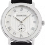 Audemars Piguet Jules Audemars Silver Roman Dial on Leather Ref 15056BC