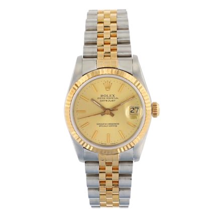 Rolex Datejust Gold Dial on Jubilee Ref 68273 with Papers
