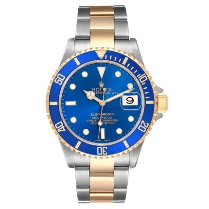 Rolex Submariner Blue Dial on Oyster Ref 16613 with Papers