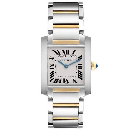 Cartier Tank Francaise White Roman Dial Ref 2301