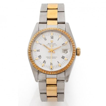 Rolex Date White Roman Dial on Oyster Ref 1505/3
