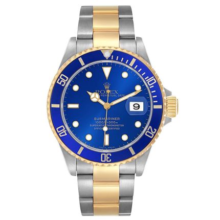 Rolex Submariner Date Blue Dial on Oyster Ref 16613 with Papers