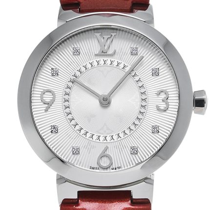 Louis Vuitton Tambour Factory Diamond  Dial on Leather Ref Q13MJ