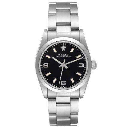 Rolex Oyster Perpetual  Black  Dial on Oyster  Ref 67480