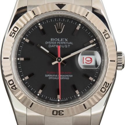 Rolex Datejust Black Dial on Oyster Ref 116264 with Card Old Green  2007