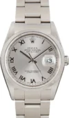 Rolex Datejust 36 Silver Roman Dial on Jubilee Ref 16200 with Papers 2001