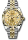 Rolex SkyDweller Champagne Dial on Jubilee Ref 326933 with New Style Card (green) 2021