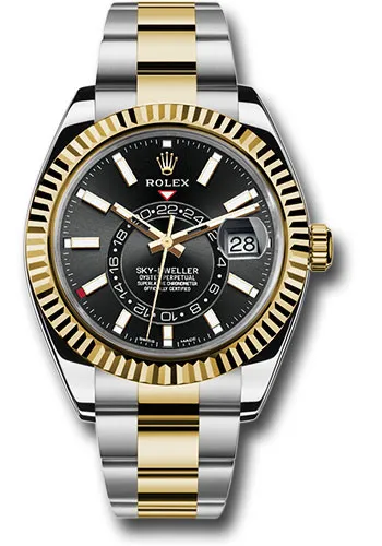 18575878_622rd4zt2x5gf53j20rps0delfxy.webp Rolex SkyDweller Black Dial on Oyster Ref 326933 with New Style Card (green) 2021 - Image 1