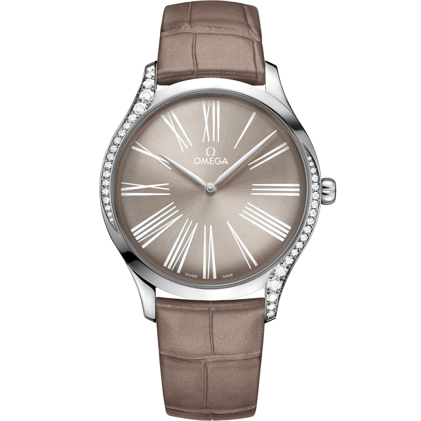 18575949_r9kcj3wnfu7mdspy723jgrmky0zl.webp Omega De Ville Trésor taupe-brown Dial on taupe-brown leather Ref 428.18.39.60.13.001 with Card - Image 1