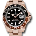 Rolex GMT-Master II "Root Beer" Black Dial on Oyster Ref 126715CHNR with New Style Card (green) 2021