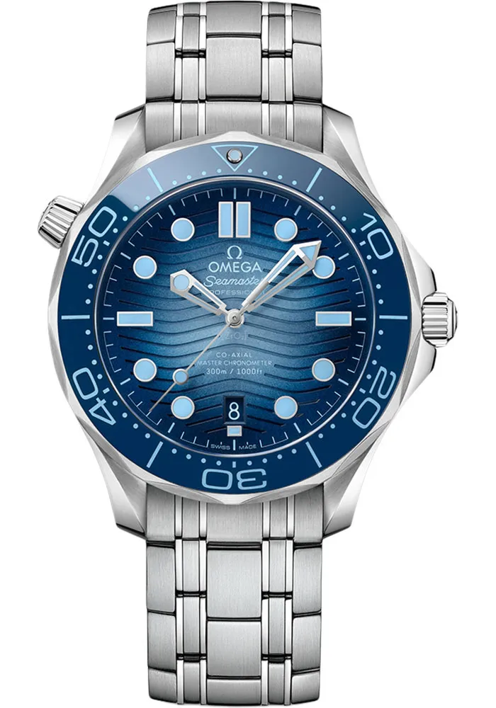 18576086_lx7qmaxaytousrh1knffce8ol4q0.webp Omega Seamaster Diver 300M Co-Axial Master Chronometer Blue Dial on Bracelet Ref 210.30.42.20.03.003 with Card - Image 1